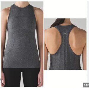 Lululemon Swiftly Tech Tank Top Womens 8 Gray Racerback Athletic Workout Gym